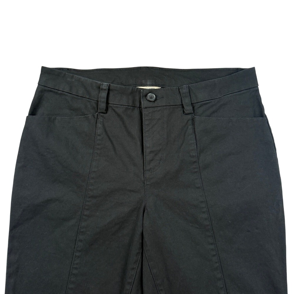 Duluth Trading Co Women's Black Straight Leg Pants Cotton Stretch Size 10 x 33